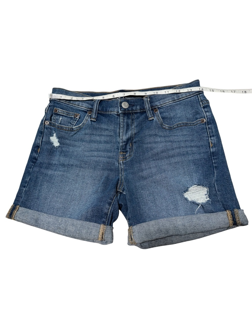 GAP Distressed Denim Cuffed Shorts – Women’s Size 25